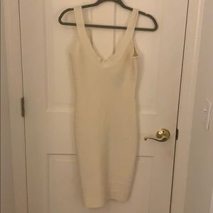 Herve Leger White Bandage dress